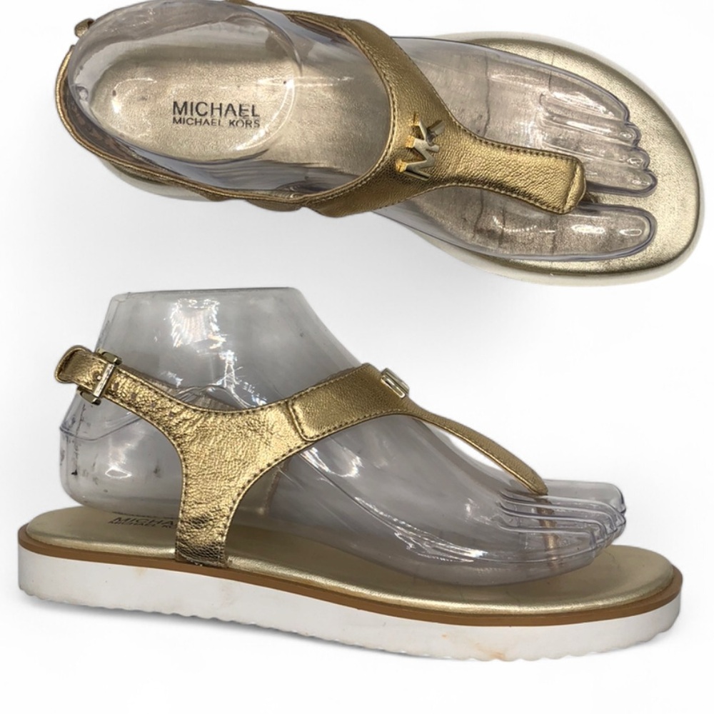Gold mettalic Thong Sandal